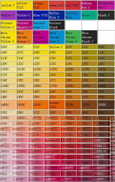 PANTONE International Color Card